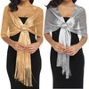 Pack of 2 Women's Glitter Stole with Free Scarf Buckle