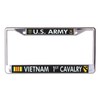U.S. Army Vietnam 1st Cavalry Chrome License Plate Frame