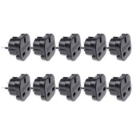 10 x UK to DE/GB to EU/England to Germany Europe Travel Adapter Black