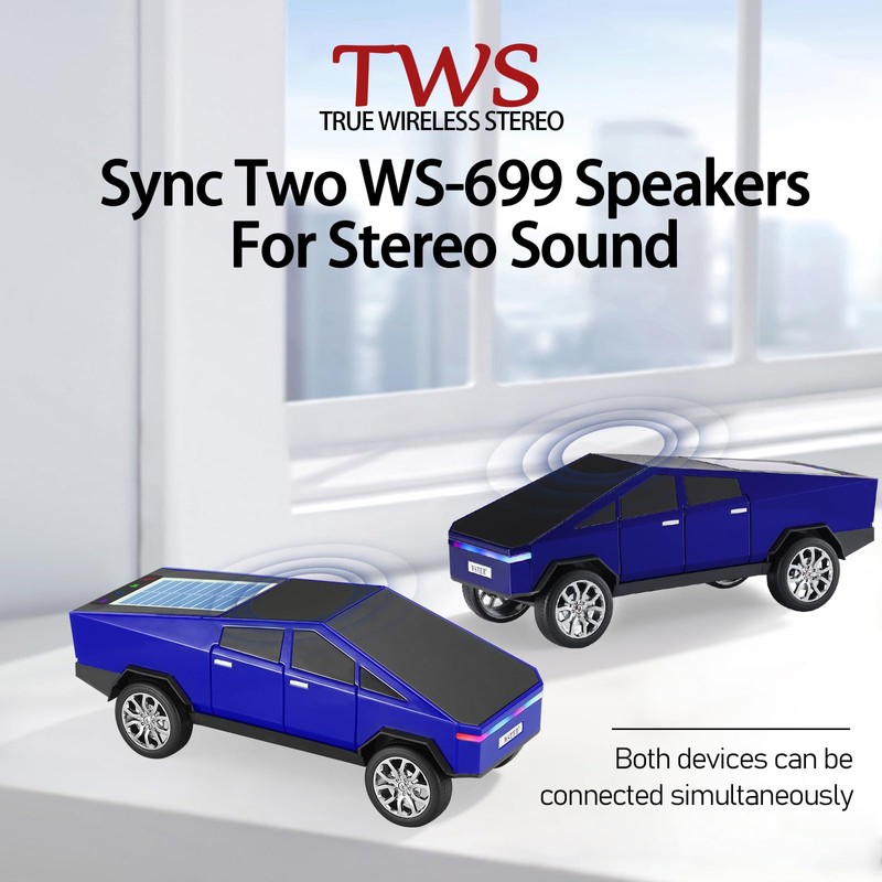 WS-699 Solar Bluetooth Replica Speaker – Future Pickup Truck Design,