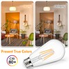 Brightever 4-Pack Vintage LED Edison Bulbs 60W Equivalent, 6W ST58