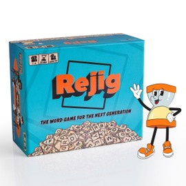Rejig - A Fast and Fun Letter-Tile Crossword Building Game for The Whole Family | The Word Game for The Next Generation | 1-6 Players | Ages 10+