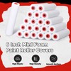 Nuogo 120 Pcs 6 Inch Foam Paint Roller Mini High