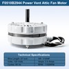 F0510B2944 F0510B2497 Power Vent Attic Fan Motor & 58033 Adjustable