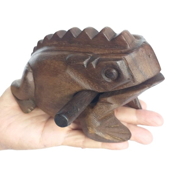 Cozinest Medium 6" Wood Frog Guiro Rasp Percussion Musical Instrument