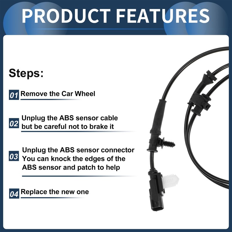 INFINAUTO ABS Wheel Speed Sensor Rear Right ABS Sensor Anti-lock
