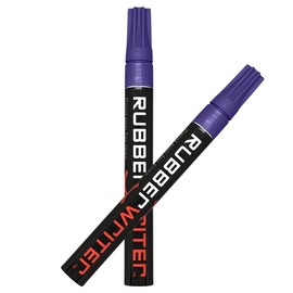 AUTOMOTIVATED ColorLugs RubberWriter Paint Pen for Car Tires | Oil-Based Marker for Tire Lettering | Waterproof Ink | Fast Drying | Medium Size Tip | Apply at Home | Color: Purple | Pack of 2 Pens