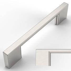 Amerdeco 10 Pack Brushed Satin Nickel Cabinet Pulls 3.75 Inch(96MM) Hole Centers Kitchen Cabinet Handles Cabinet Hardware Kitchen Handles for Cabinets Cupboard Handles Drawer Pulls AM008