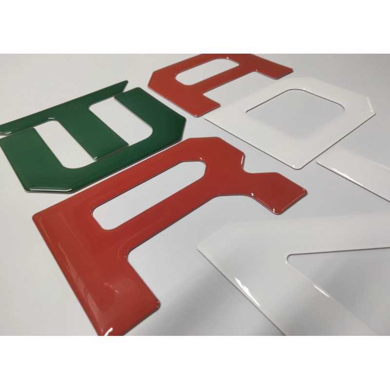 AFX-TRIMS 3D RAISED DOMED TAILGATE MEXICAN FLAG LETTERS FOR 2014-21