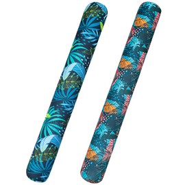 FindUWill 2 Pack Inflatable Swim Pool Noodles - Soft Fabric Covered Large Swim Noodles for Adults, Premium Buoyancy for Swimming Floating, Pool Floats Toys for Pool Accessories (Blue & Pink)