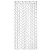 Riyidecor Stall Small Walkin Shower Curtain Simple Single White Grey