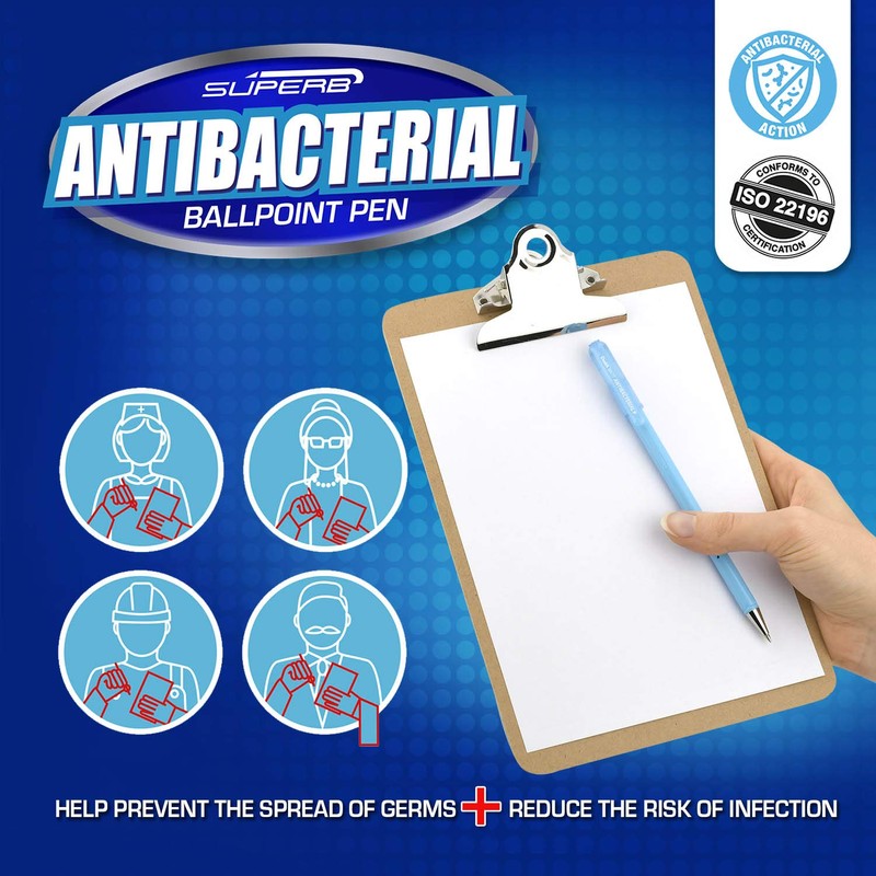 Pentel BK77AB-AE Antibacterial + Ballpoint Pen, Supports Hygiene Concepts, Antibacterial