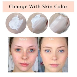 TLM Color Changing Foundation, Face Cover Concealer Cream, Warm Skin Tone Foundation, Moisturizing Liquid Foundation Makeup Base, Waterproof Poreless Foundation SPF15, Pack of 1 (A, 30ML)