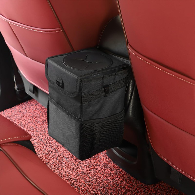 JNNJ Car Rubbish Bin, Foldable Oxford Fabric, Leak-proof Rubbish Bin,