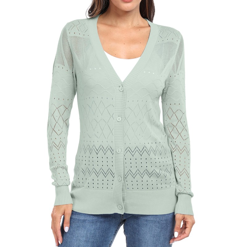 GRECERELLE Cardigan for Women Elegant Lightweight Thin Summer Cardigan with