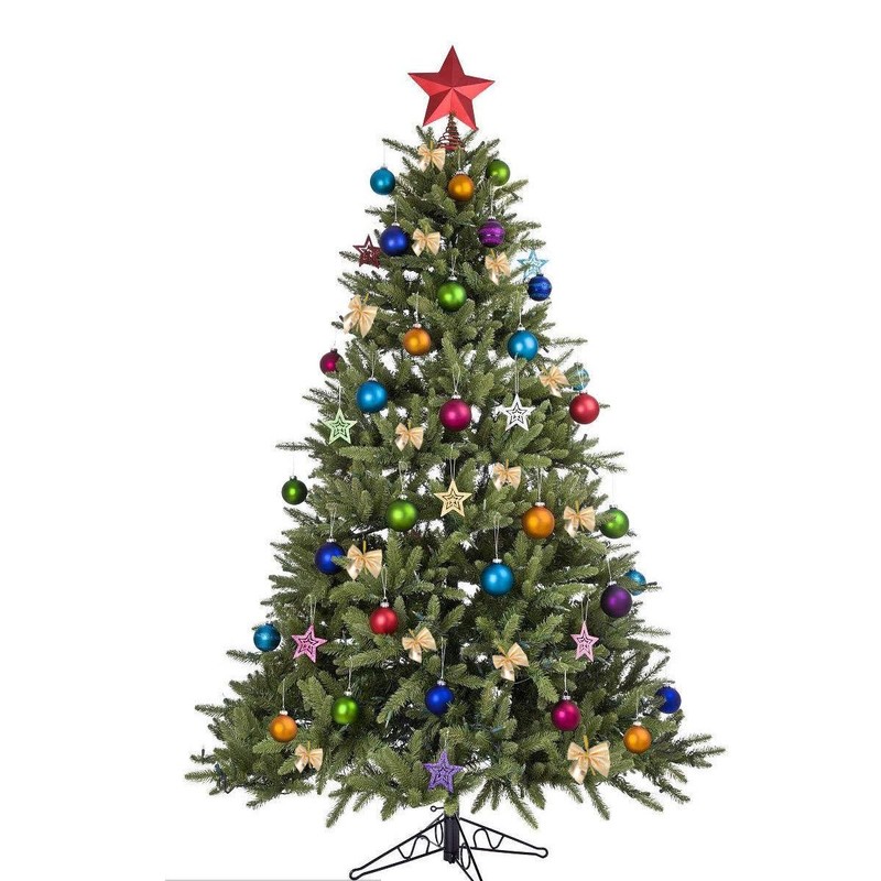 ROSENICE 24 pieces bowknot Christmas tree decoration Christmas decoration (gold)