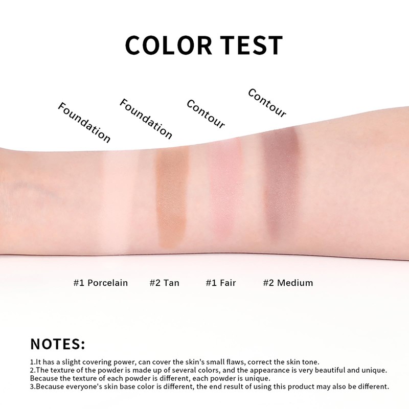 Foundation Fixing & Contouring, available in 4 shades, semi-matte setting