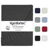 Komfortec Jersey Fitted Sheet 180 x 200 cm, 100% Cotton,