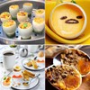 LIURFLNC 4 Pieces Egg Cups Funny + 1 Piece Egg