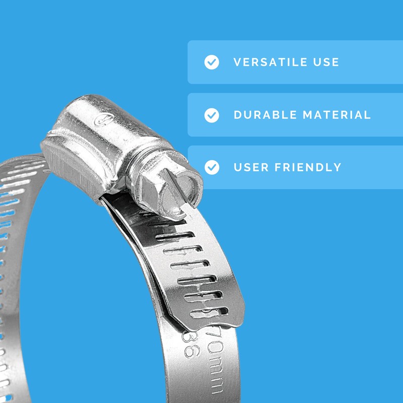 Koehler KE36BX Enterprises - Abrazadera para manguera (10 unidades), Plateado,