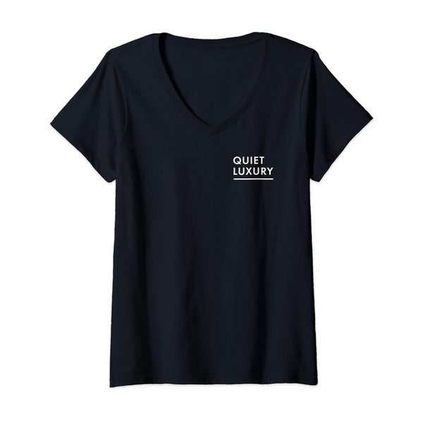 Womens Quiet Luxury V-Neck T-Shirt