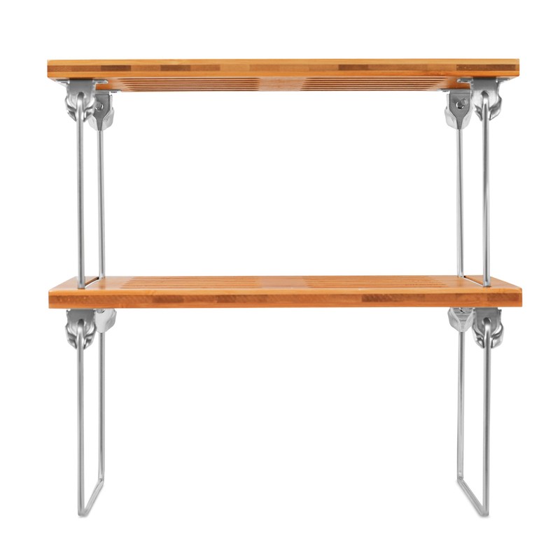 Internet's Best - Stacking Utility Shelf - Bamboo - 2