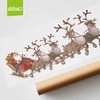 Medium (625mm Wide) Single Santa Sleigh and Reindeer Full Colour