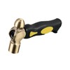 TEHAUX Handle Brass Stamping Hammer Jewelry Making Tool with Round