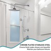 12 Inch Shower Arm with Flange,Stainless Steel 90 Degree Rain