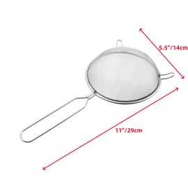 Pufguy 3 Pcs Fine Mesh Strainers Stainless Steel Strainers with Metal Handle Flour Sifter For Baking Tea Coffee Juice Strainer