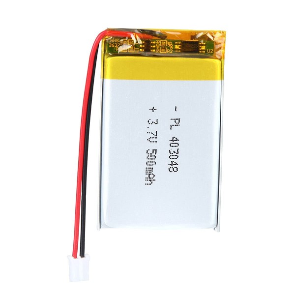 AKZYTUE 3.7V 500mAh 403048 Lipo Battery Rechargeable Lithium Polymer ion Battery Pack with JST Connector