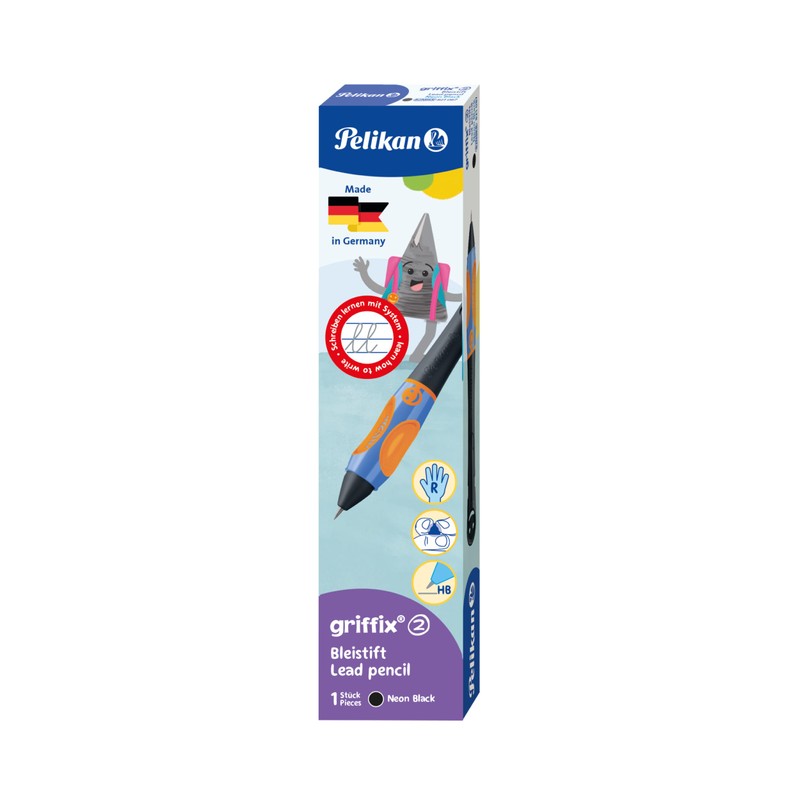 Pelikan Griffix Right-Handed Printing Pencil with HB Lead - Neon