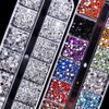2 Boxes Clear Round + 12 Color Round Rhinestones with