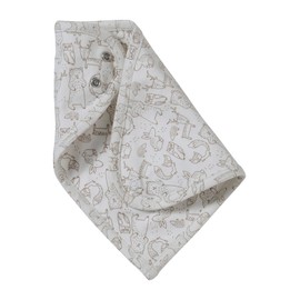 Vertbaudet Jersey Baby Set Hat Mittens & Neckerchief in Pouch, taupe