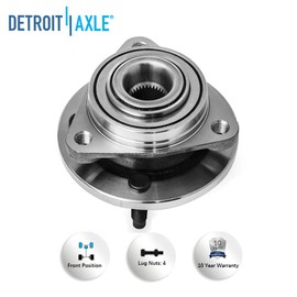 Detroit Axle - NO ABS Pair (2) Front Driver and Passenger Wheel Hub and Bearing Assembly Set fits Non-ABS 4-Lug Models For - Cobalt, G5, Pursuit, Ion