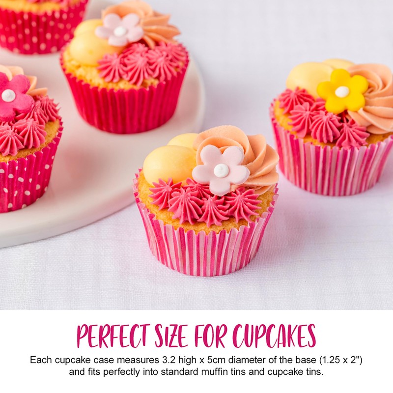 Anniversary House Candy Pink Polka Dot & Gingham Cupcake Cases