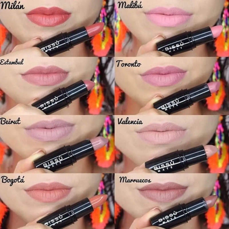 Labial Mate Bissu En Barra Varios Tonos