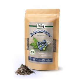 Biojoy Organic blueberry leaf tea (100 g), blueberry leaves, dried and cut (Vaccinium myrtillus folium)