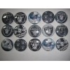 flat back one inch button 15 Raiders mix flat back