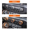 Kacepar Car Styling Air Conditioning Knobs Circle Trim, Air Conditioning
