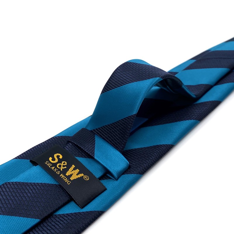 S&W SHLAX&WING Men's Necktie Set, Long Necktie, Pocket, Square, Combo