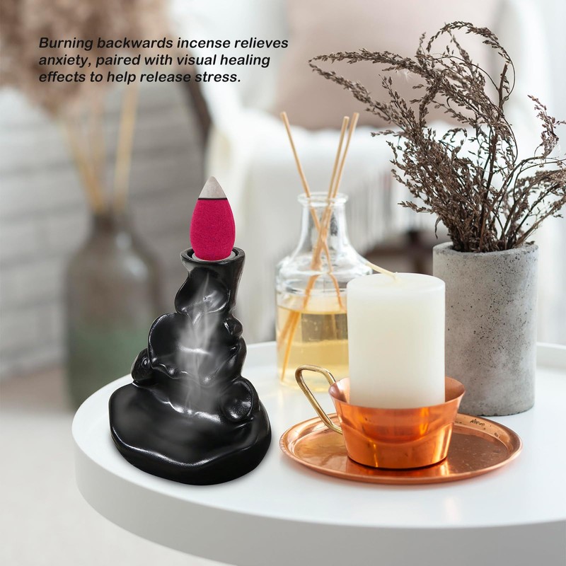 110Pcs Backflow Incense Cones for Waterfall 6 Different Mixed Natural