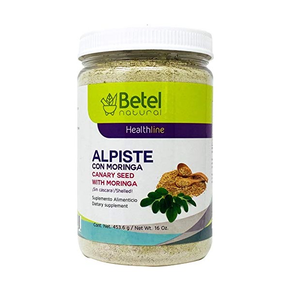 Leche de Alpiste with Moringa by Betel Natural- No Silica- Great Source of Fiber - 16 Oz