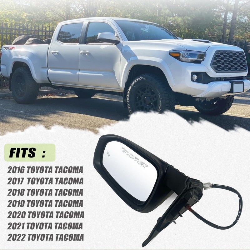 Lqito Right Passenger side Mirror Fits 2016-2022 Toyota Tacoma With