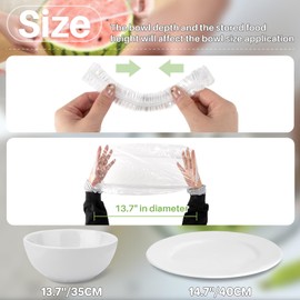 MAQIHAN 100 Bowl Covers Bread Proofing - Extra Large Plastic Wrap for Food Sourdough Bread Baking Rising Elastic Reusable Plate Covers Outdoor Food Fresh Keeping Bags Shower Cap Hair Deep Conditioning