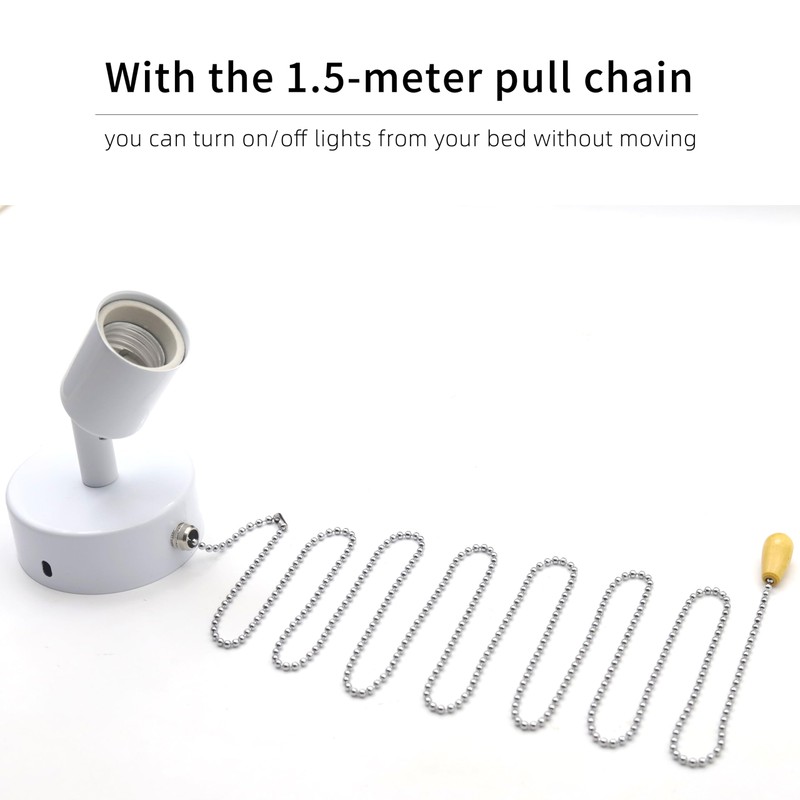 Metal E26 Lamp Socket Replacement with Ceramic Base - 1.5m