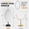 GURUN Large Oval Tabletop Vanity Mirror 7x12 Oil Rubbed Bronze