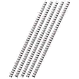 sourcing map Pack of 5 304 Metal Garden Poles, 6 mm x 300 mm Metal Rods for DIY Crafts, Motorcycle, Decoration, Garden