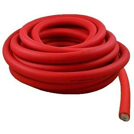 Hook Up Power Ground Cable Wiring 1/0 Ga CCA Amp Wire High Performance 25FT Red