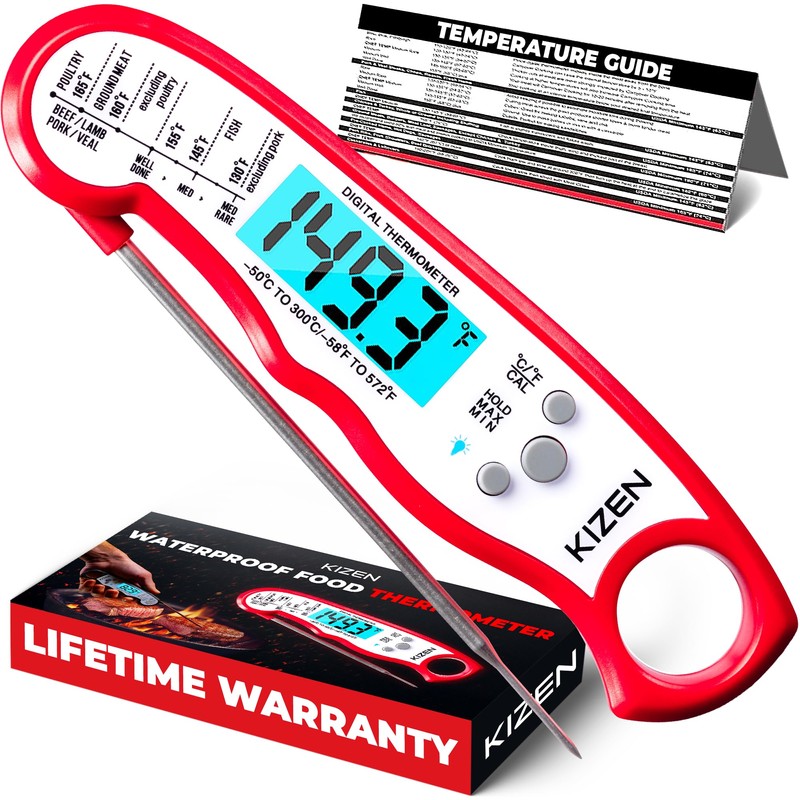 KIZEN Instant Read Meat Thermometer Digital - Food Thermometer for